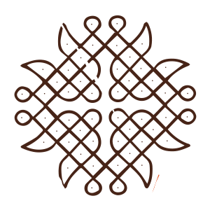 a geometric pattern known as rangolis in India